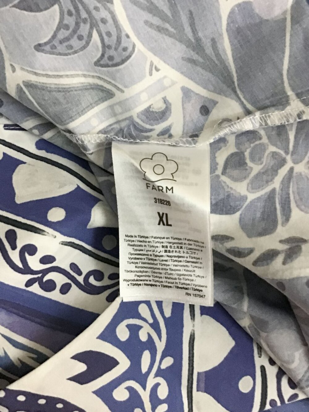 Farm Rio Blue Tile Dream Sleeveless Maxi Dress - Picture 15 of 16